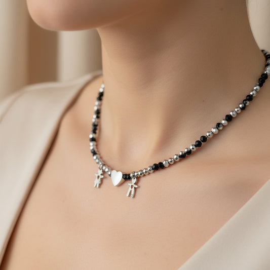 Collana luce cuore piatto PERSONALIZZABILE