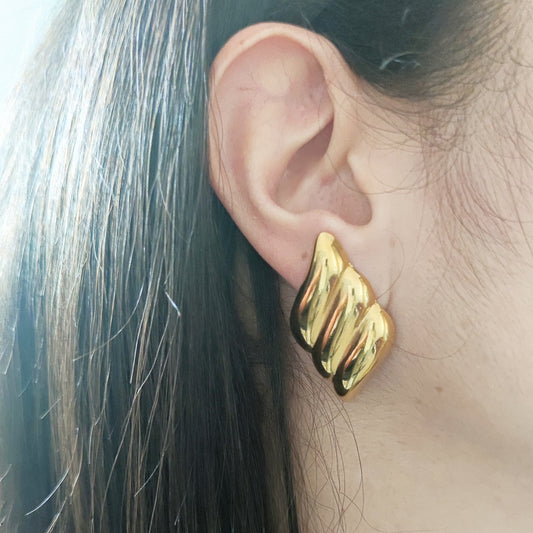 Orecchini foglia Gold