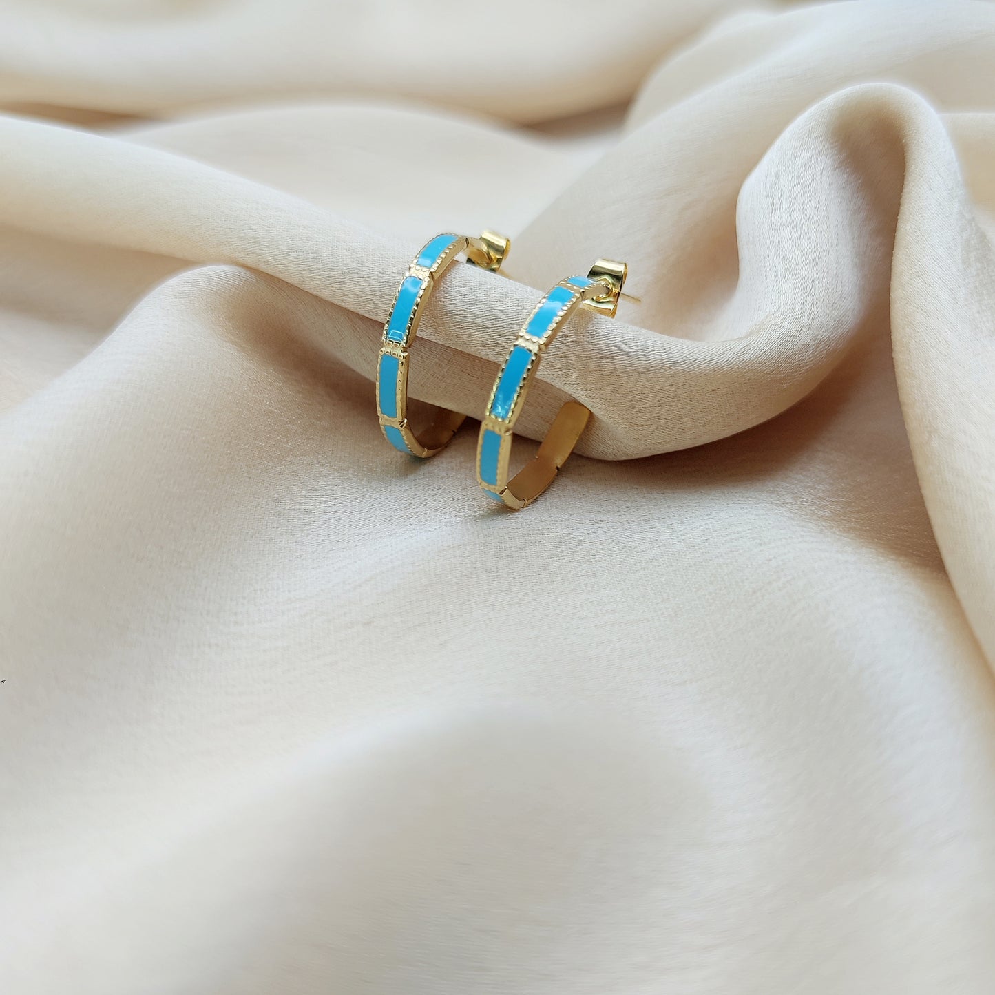 Cerchietti smaltati turchesi