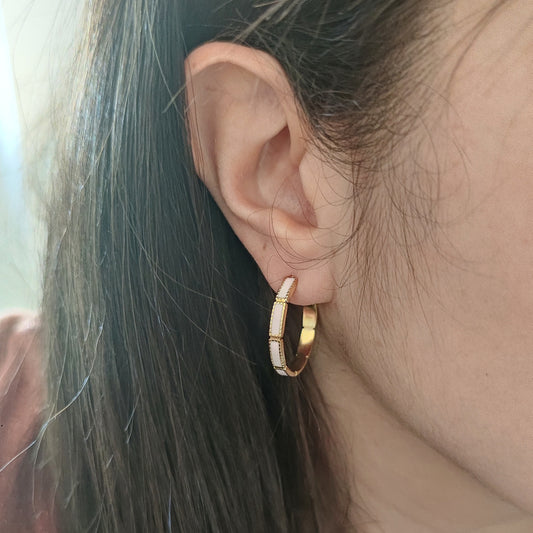 Cerchietti smaltati rosa chiaro