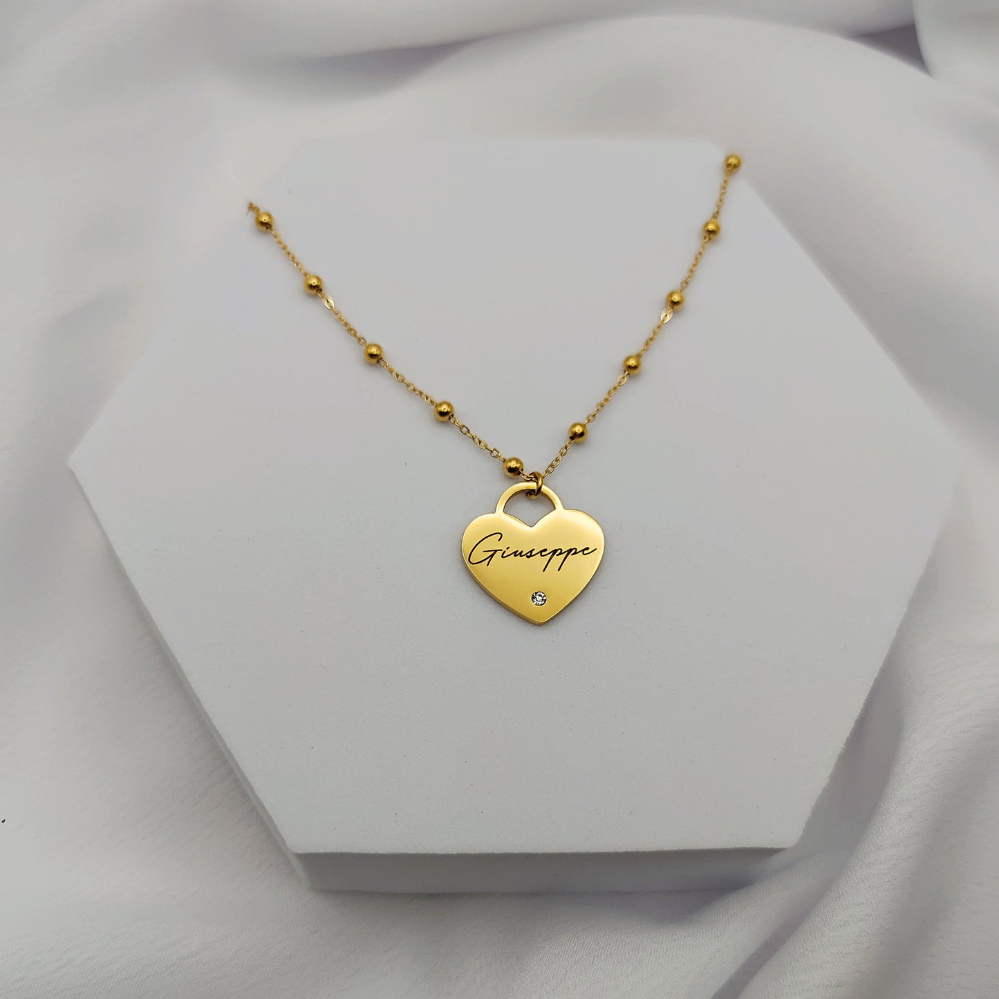 Collana Heart diamond PERSONALIZZABILE