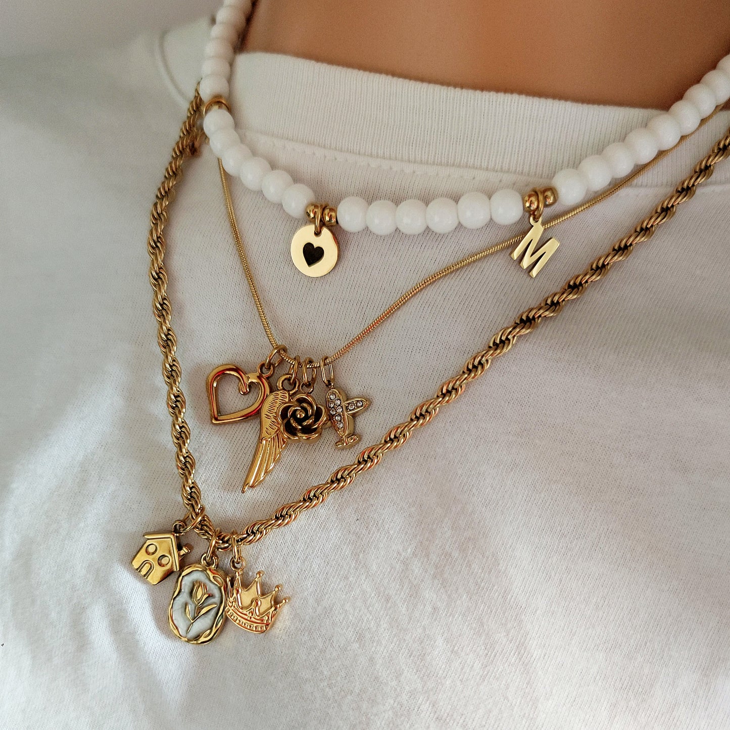 Collana torcion con charms PERSONALIZZABILE a partire da €10,90