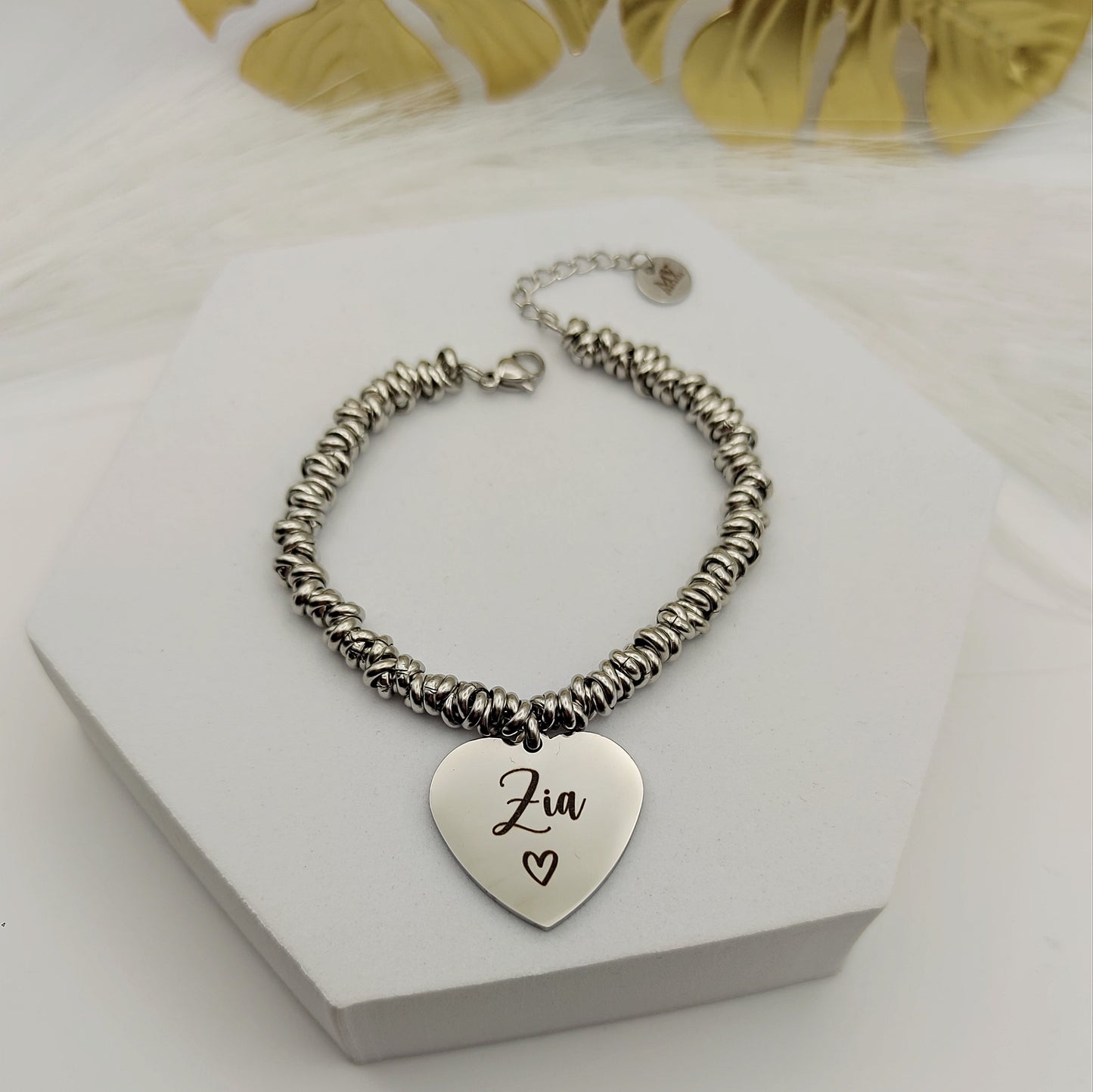 Bracciale nodini con cuore PERSONALIZZABILE