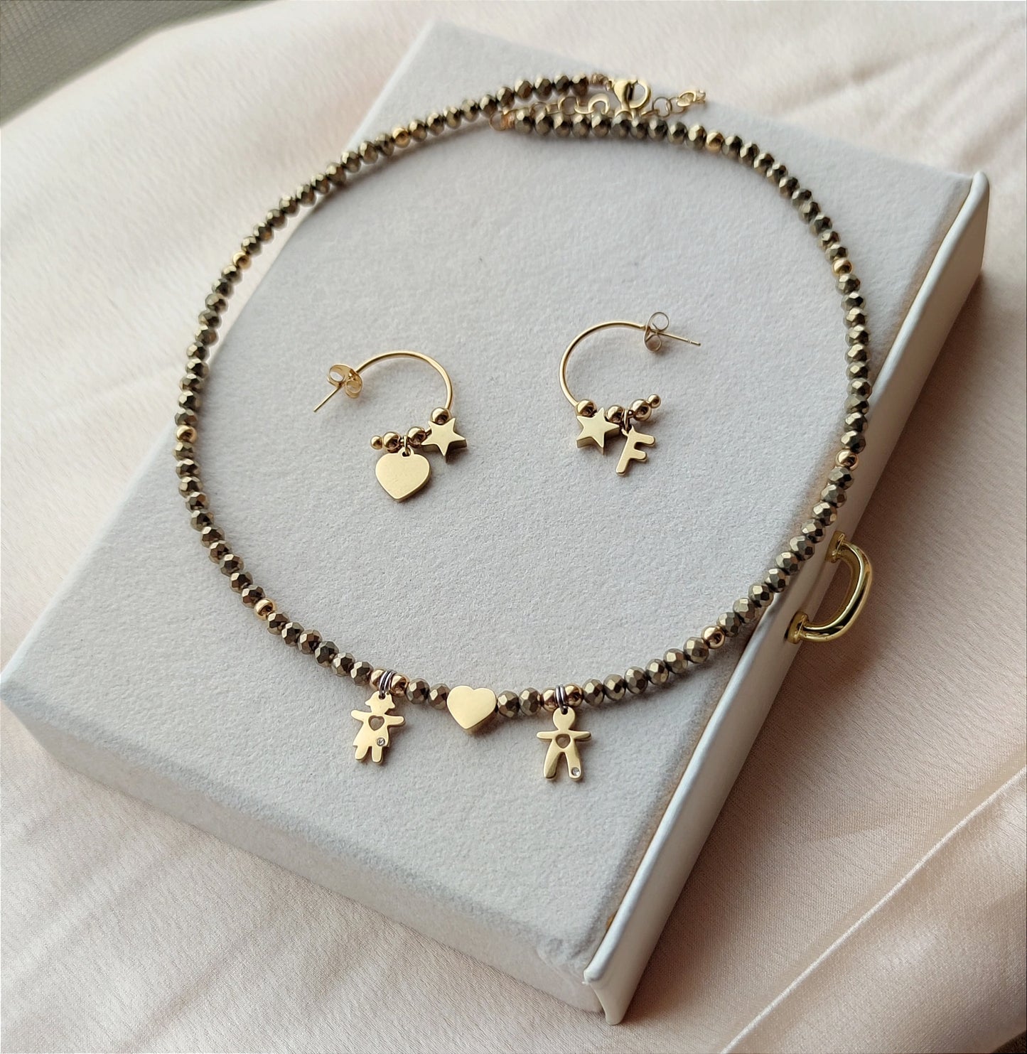 Collana luce cuore piatto PERSONALIZZABILE
