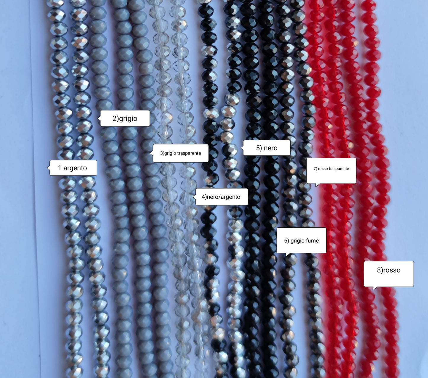 Collana cristalli luce due charms