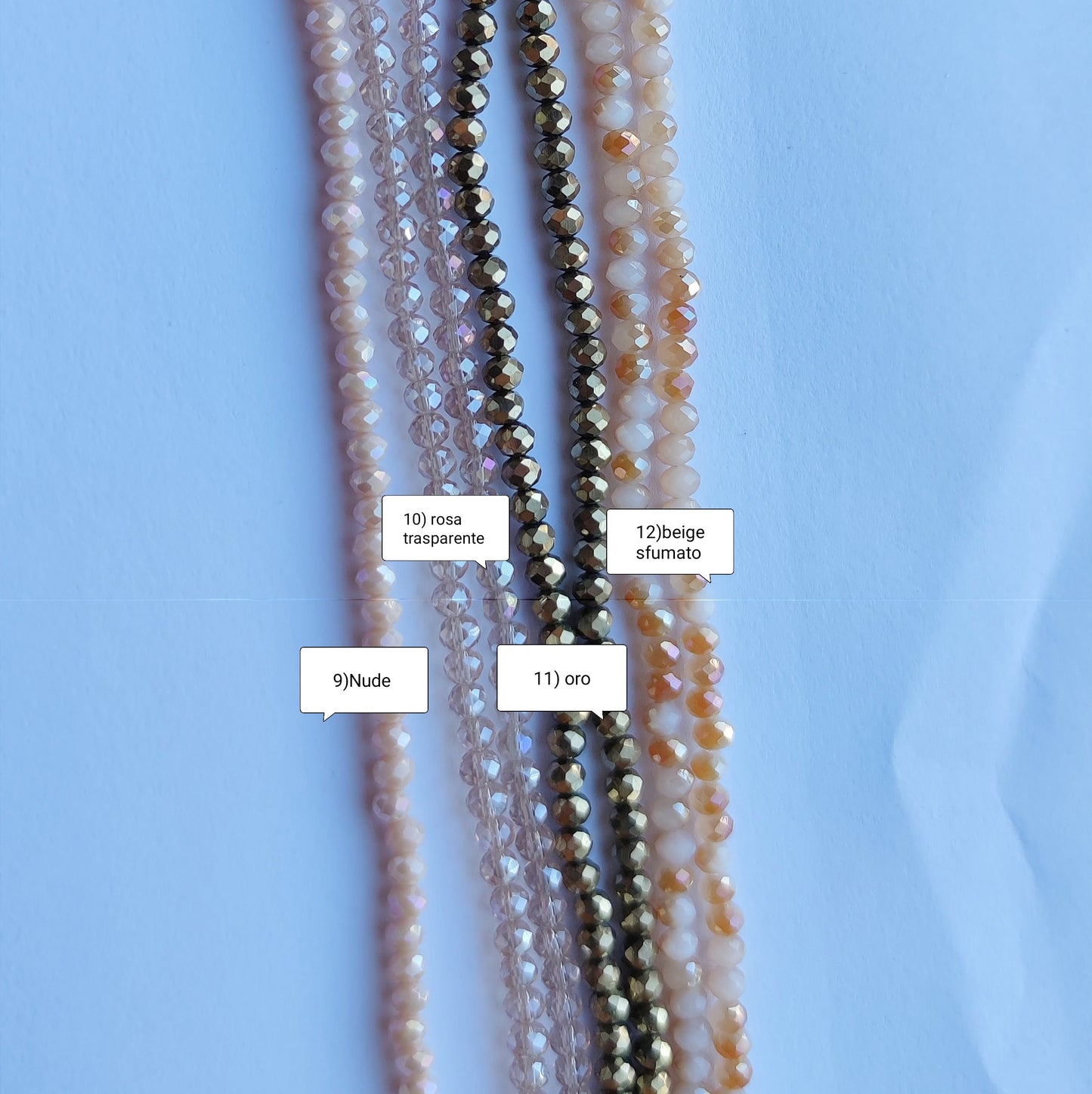 Collana cristalli luce due charms