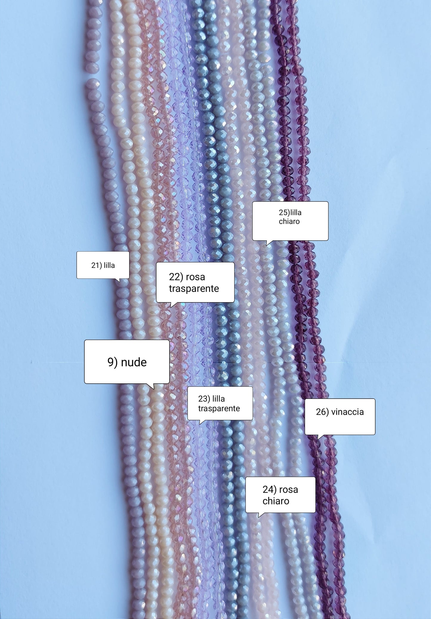 Collana cristalli luce due charms