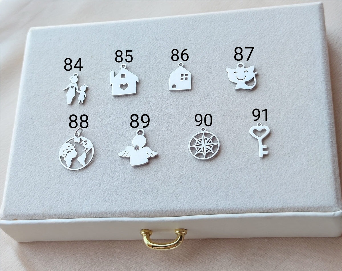 Portachiavi cuore due charms