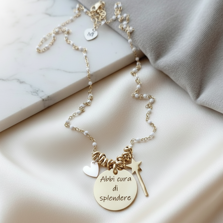 Collana smaltina gold PERSONALIZZABILE a partire da €20