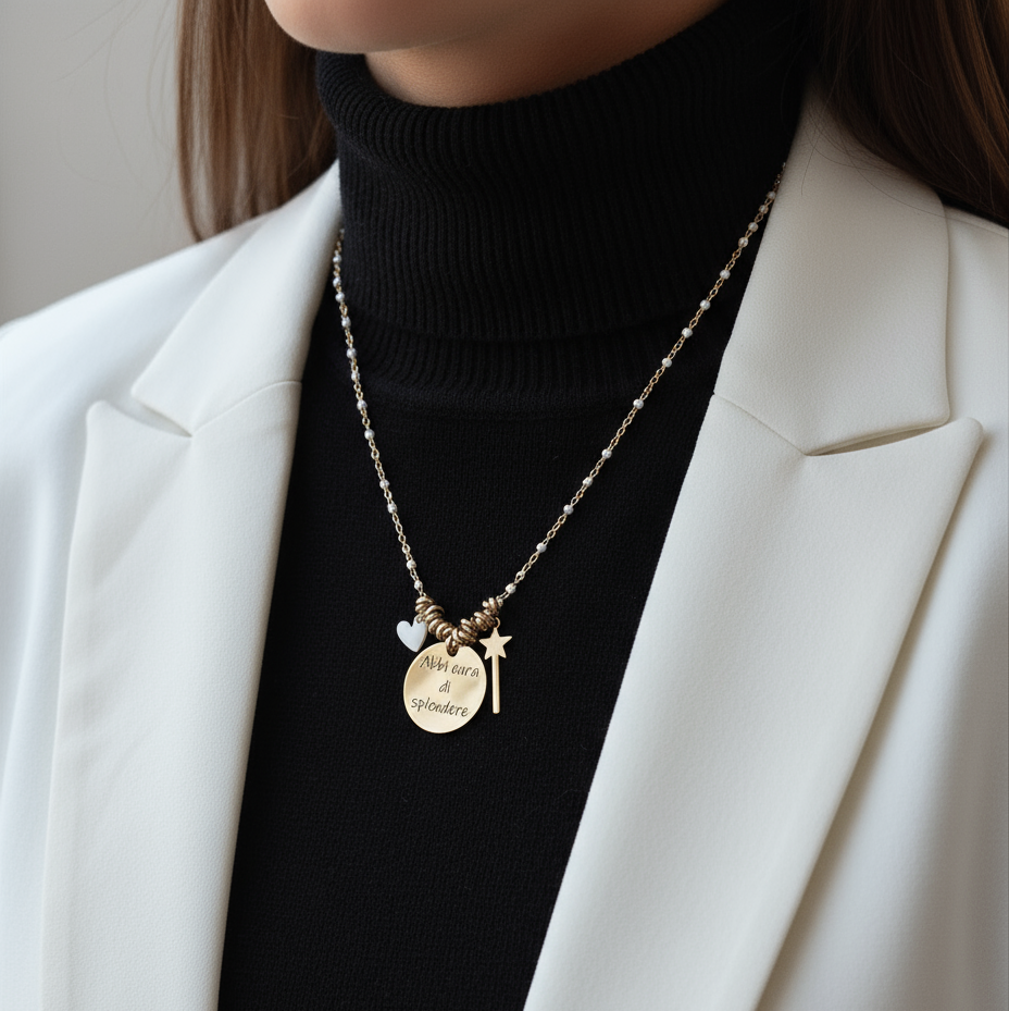 Collana smaltina gold PERSONALIZZABILE a partire da €20