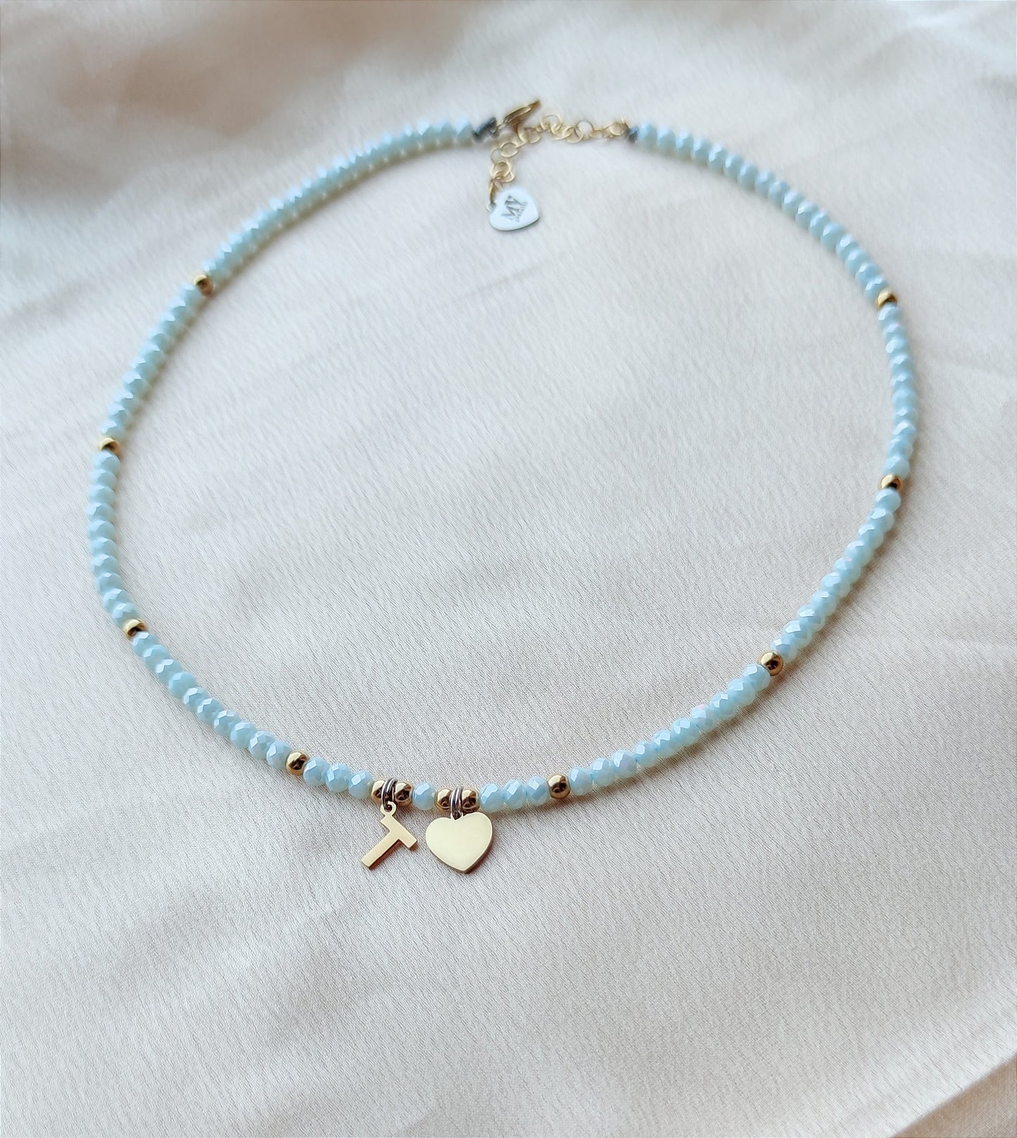 Collana cristalli luce due charms