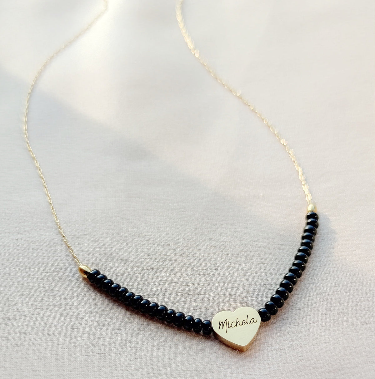 collana cuore piatto PERSONALIZZABILE