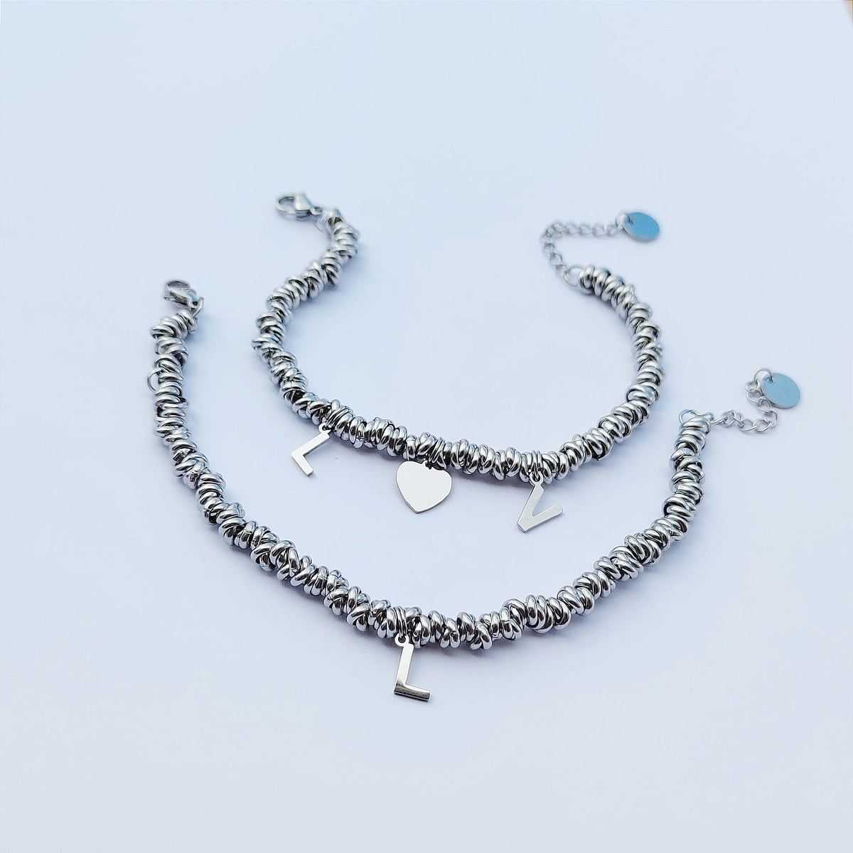 Bracciale nodini con charms PERSONALIZZABILI a partire da €10