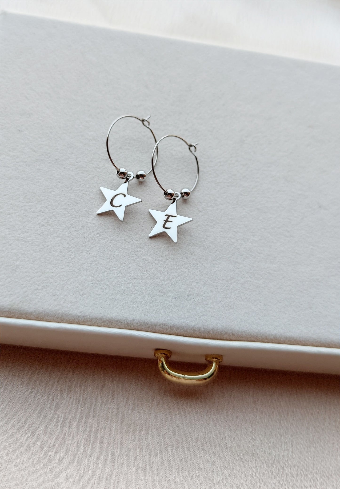 orecchini cerchietto stella PERSONALIZZABILI