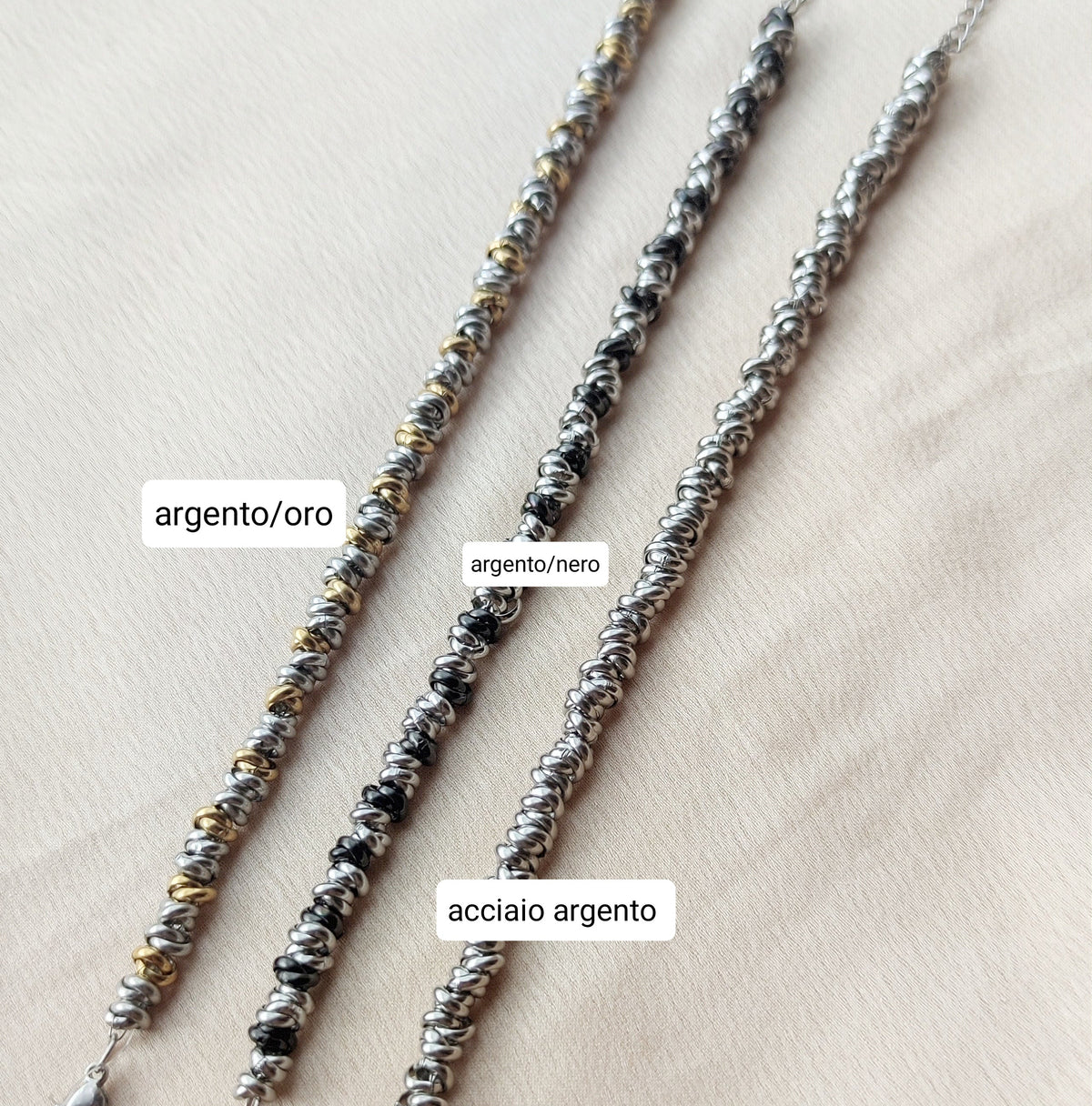 Bracciale nodini con charms PERSONALIZZABILI a partire da €10