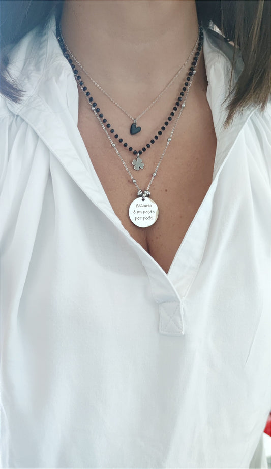 Collana tre fili circle PERSONALIZZABILE