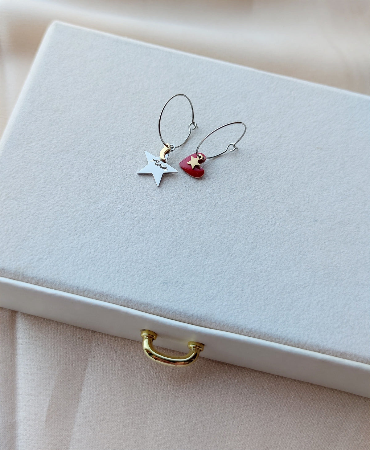 Orecchini stella e cuore PERSONALIZZABILI