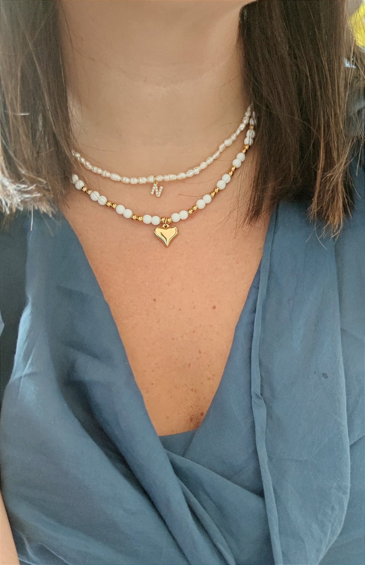 Collana cuore bombato PERSONALIZZABILE