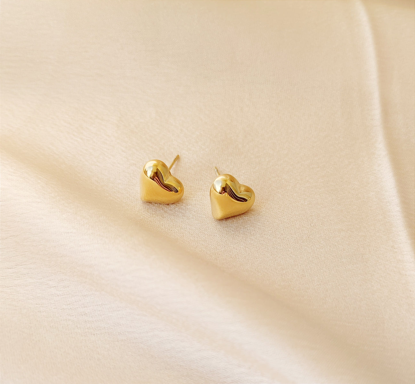 Orecchini cuore bombato Gold