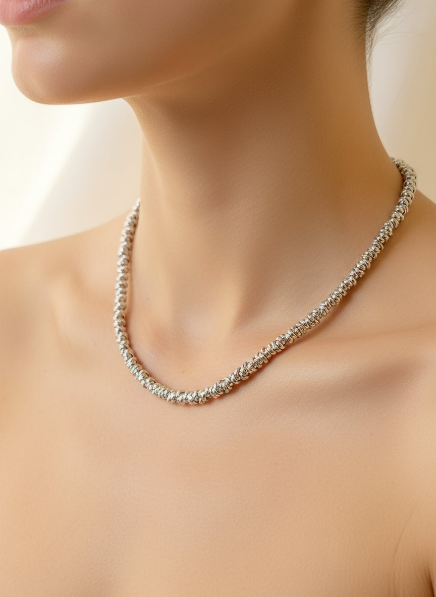 Collana nodini silver