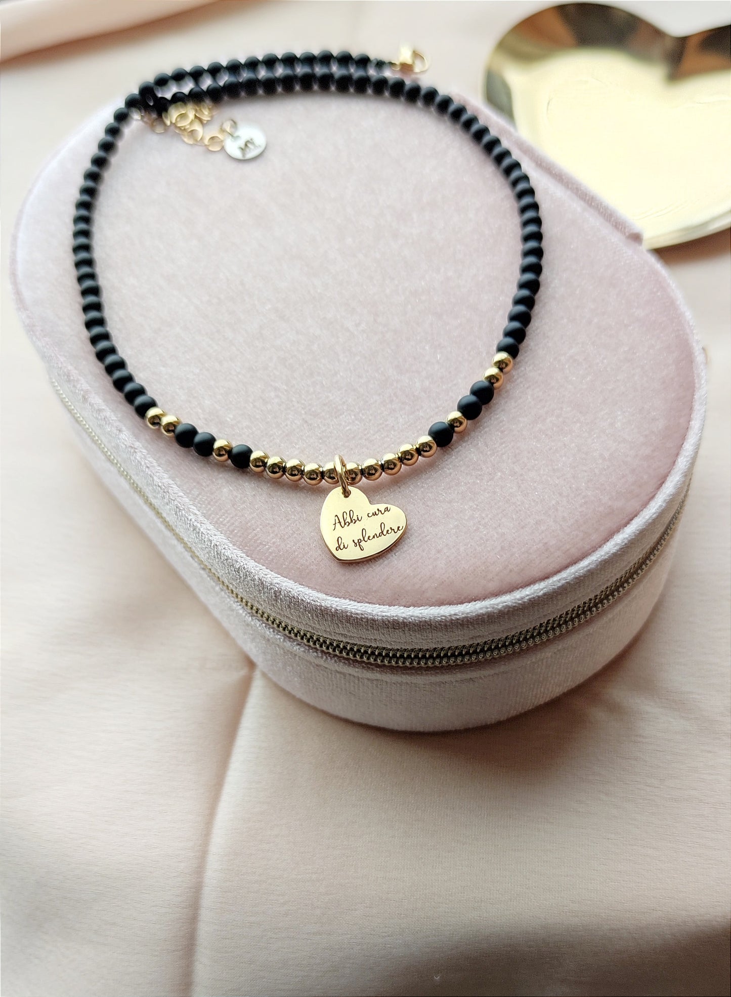 Collana cuore laterale PERSONALIZZABILE