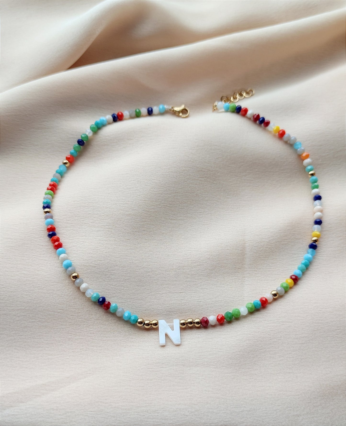 Collana lettera madreperla PERSONALIZZABILE