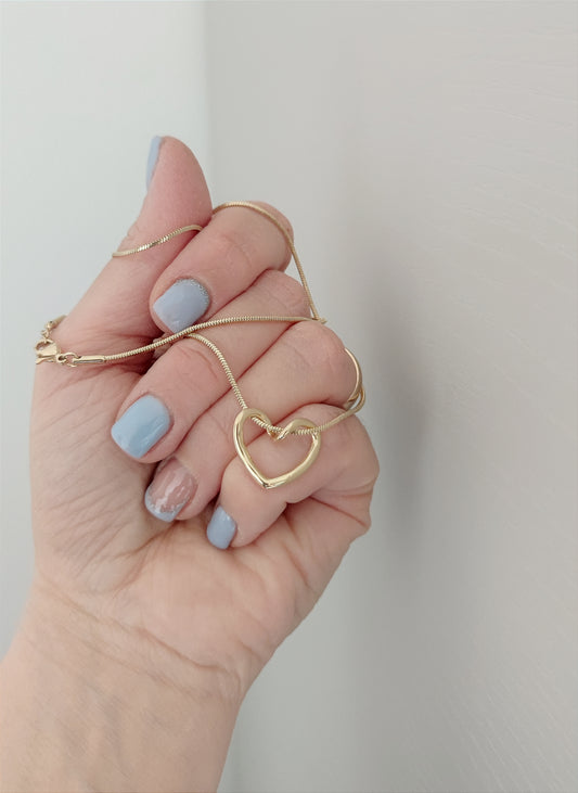 Collana cuore vuoto gold