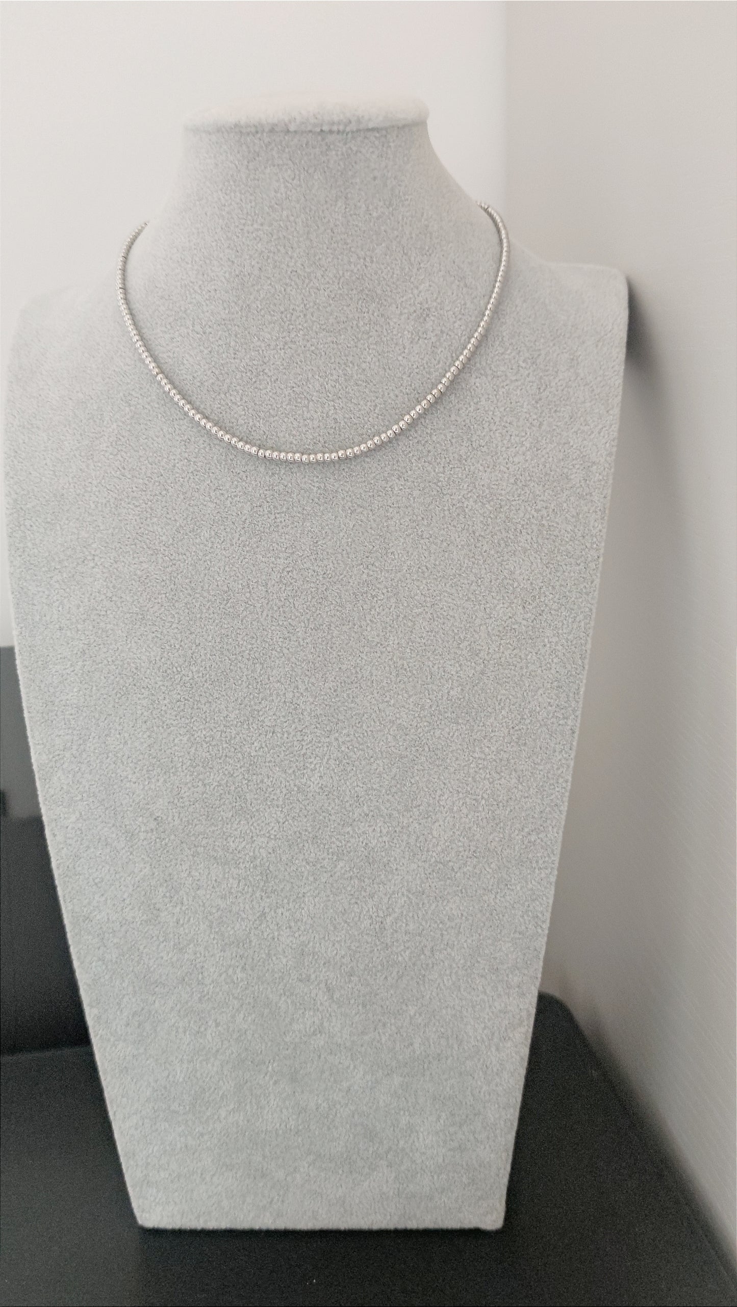 Collana micro sfere silver