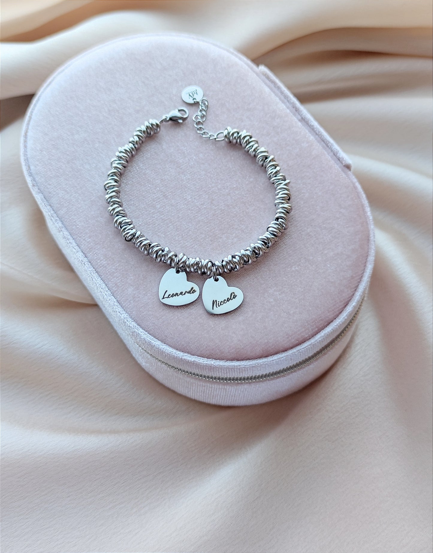 Bracciale bicuore PERSONALIZZABILE