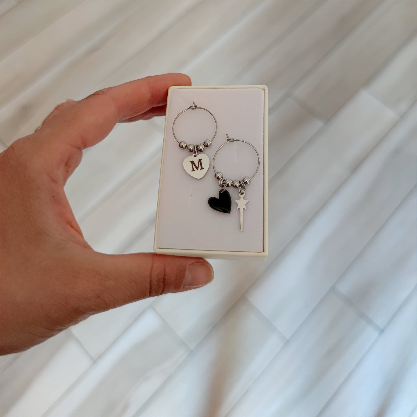 Orecchini cerchietto cuore inciso PERSONALIZZABILI