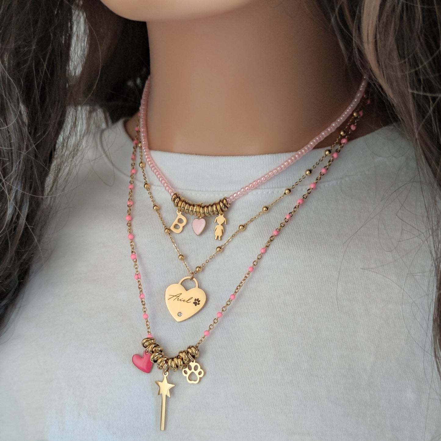 Collana Heart diamond gold PERSONALIZZABILE