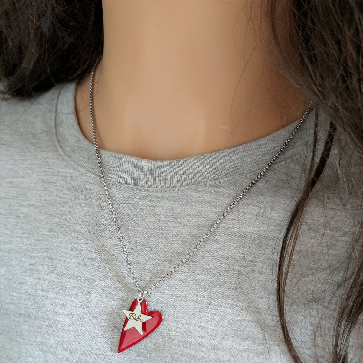 Collana cuore stella PERSONALIZZABILE