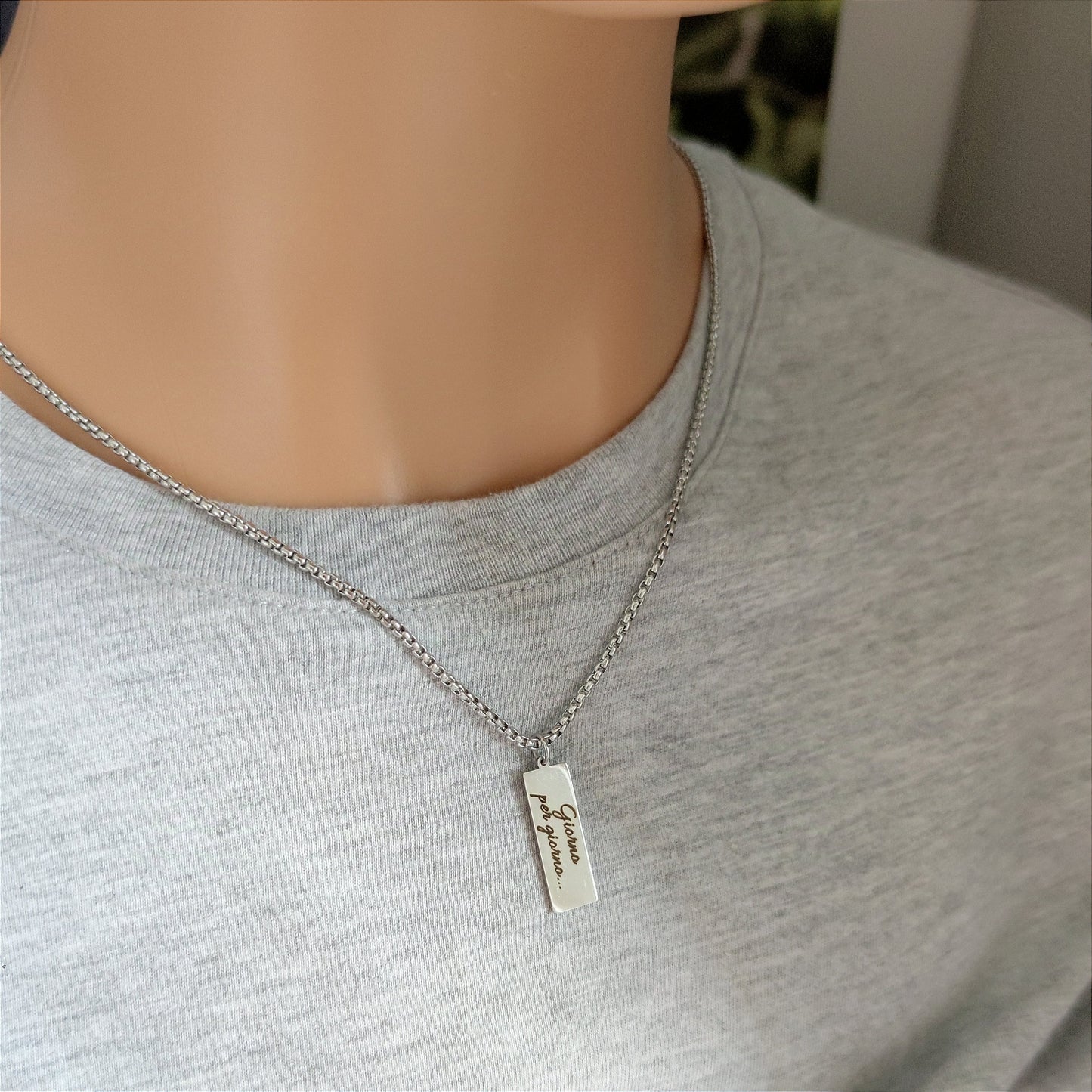 Collana serpentina targhetta PERSONALIZZABILE