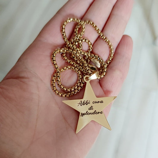 Collana dolce stella gold PERSONALIZZABILE