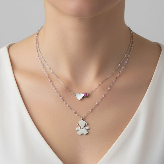 Collana due fili bebè