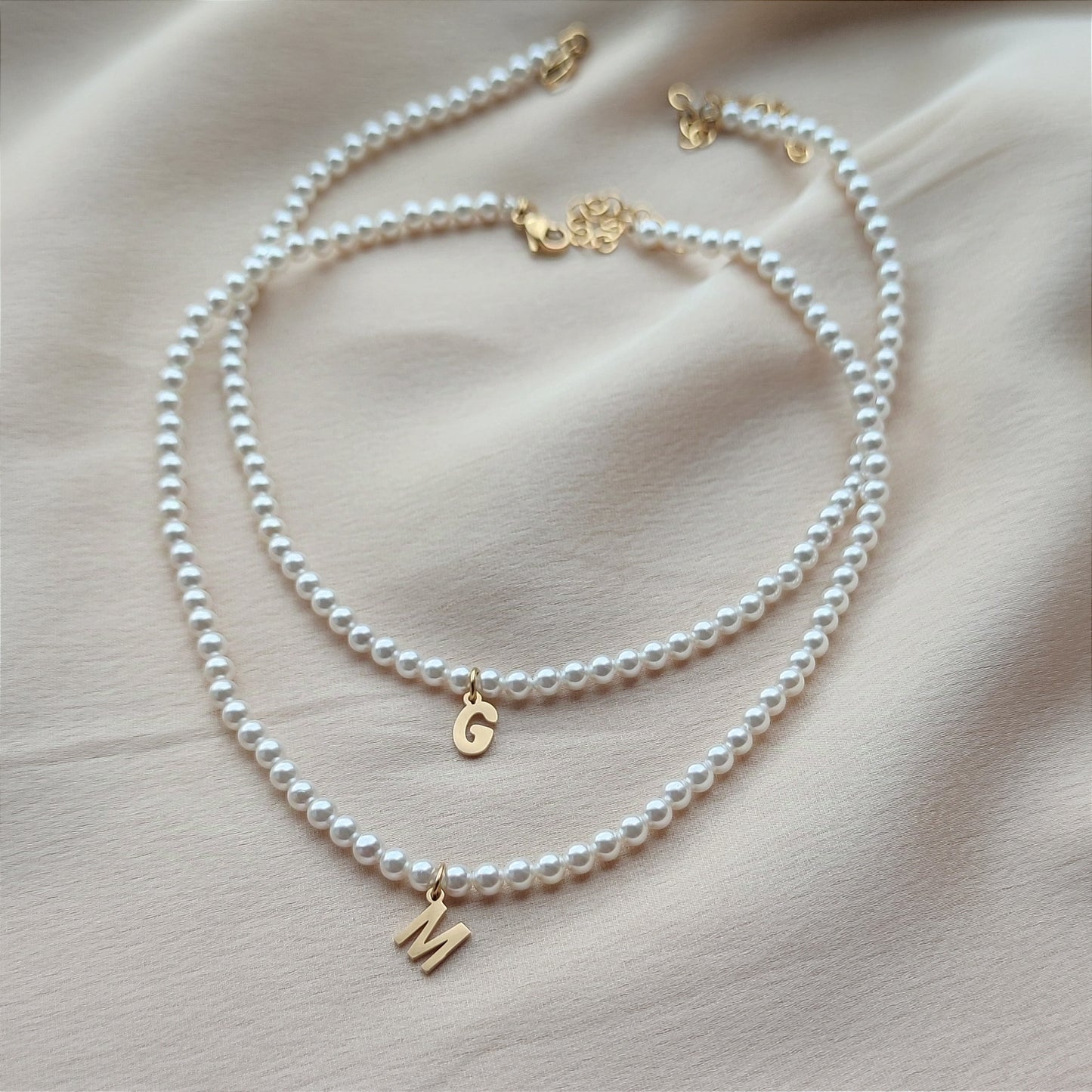 Collana Shine perline letterina PERSONALIZZABILE