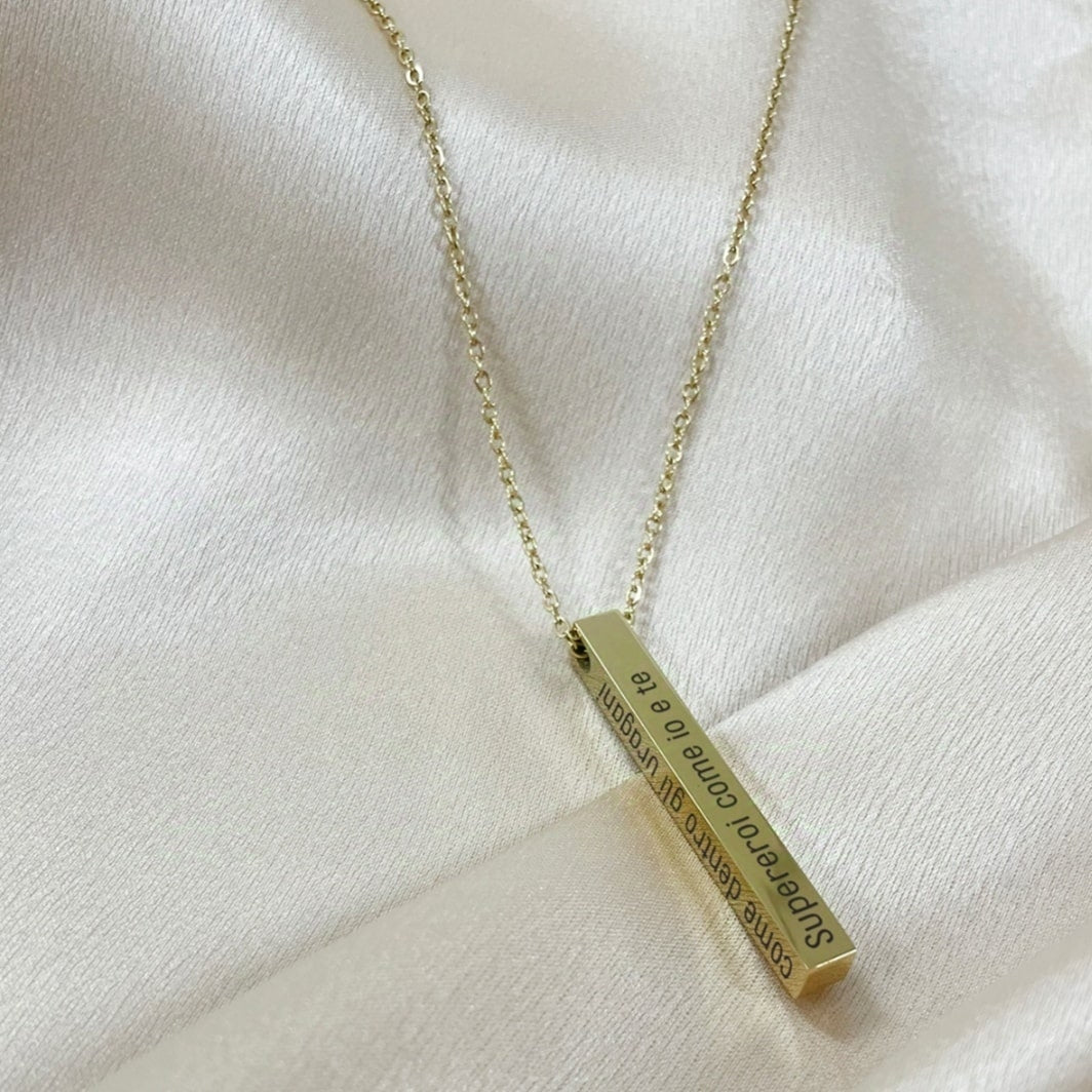 Collana parallepipedo PERSONALIZZABILE