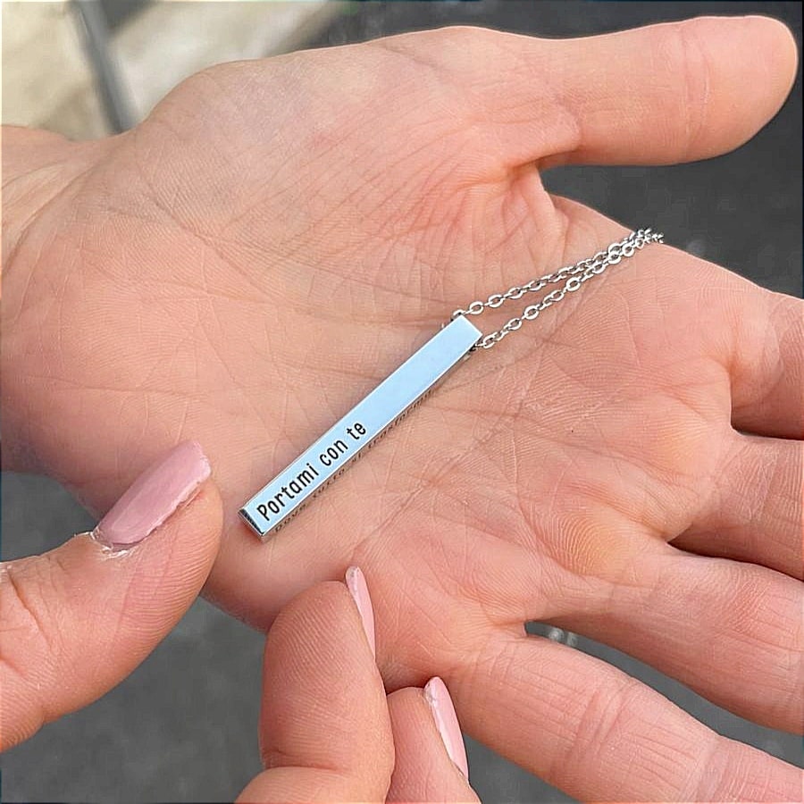 Collana parallepipedo PERSONALIZZABILE