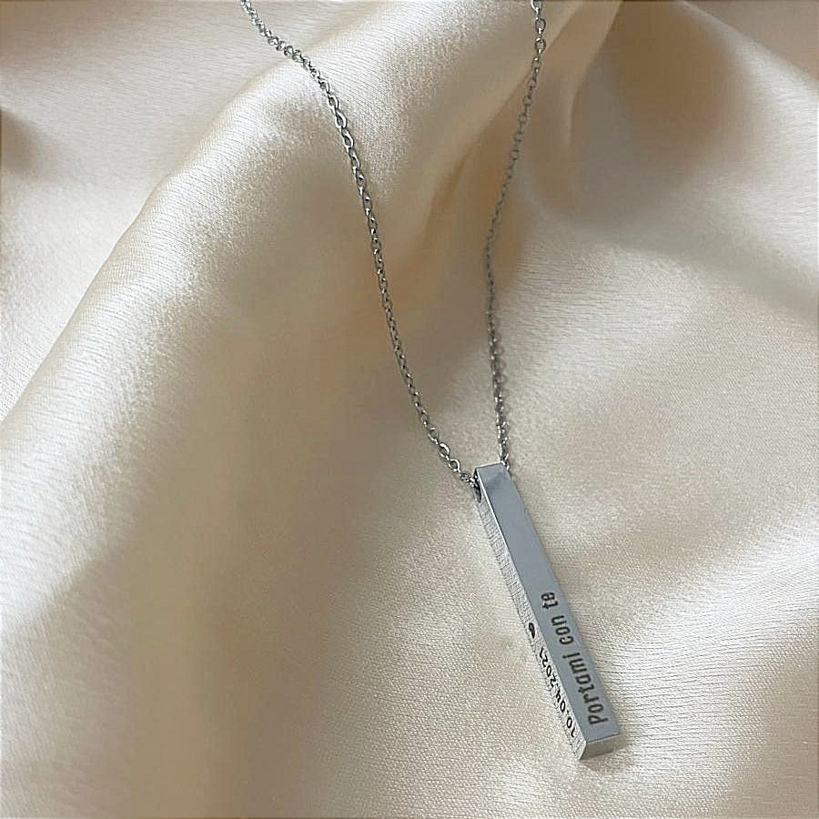 Collana parallepipedo PERSONALIZZABILE