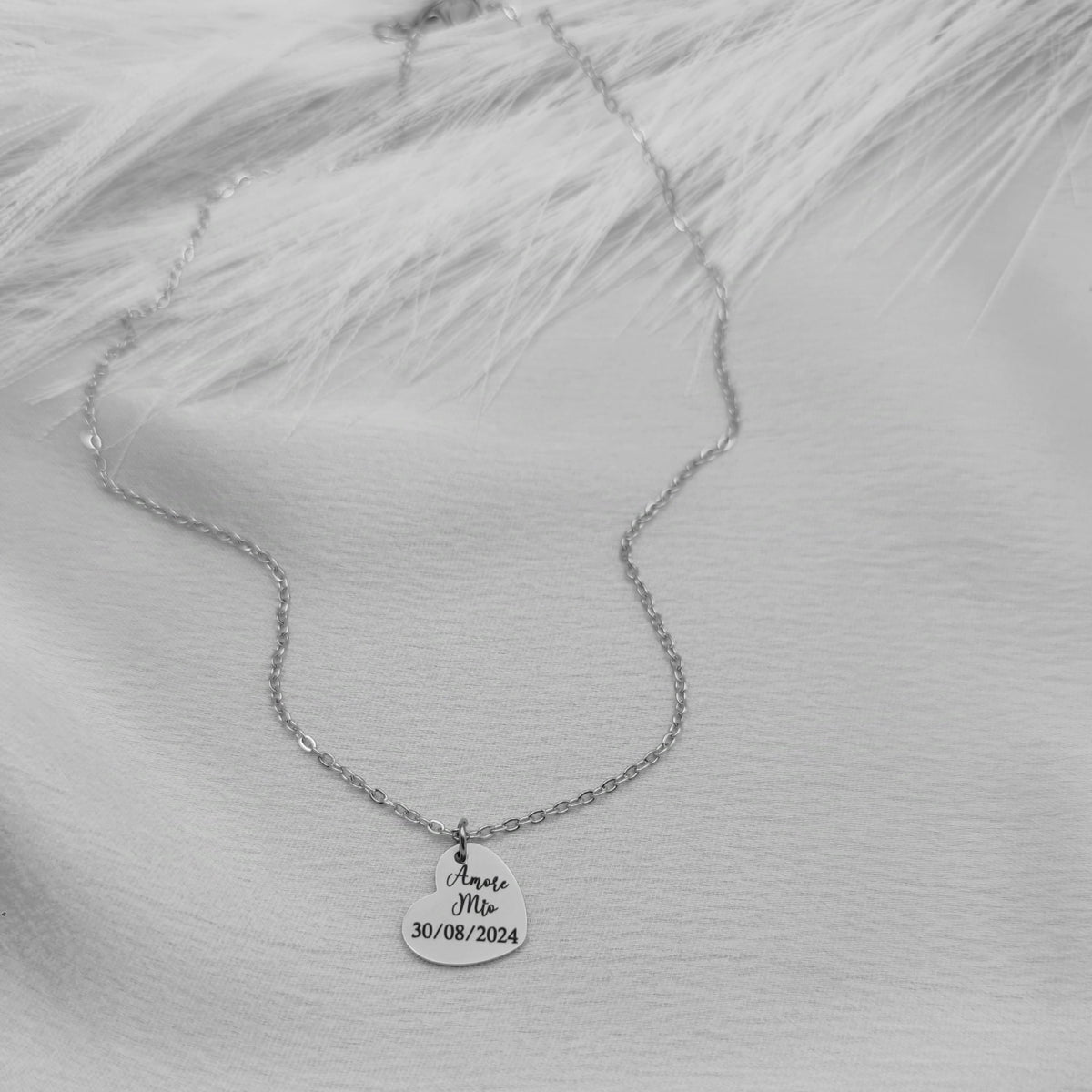 Collana cuoricino silver PERSONALIZZABILE