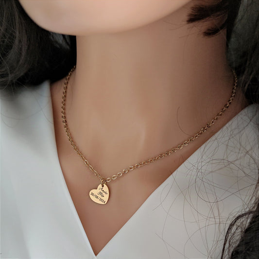 Collana cuoricina gold PERSONALIZZABILE🌟