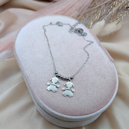 Collana due bebè PERSONALIZZABILE