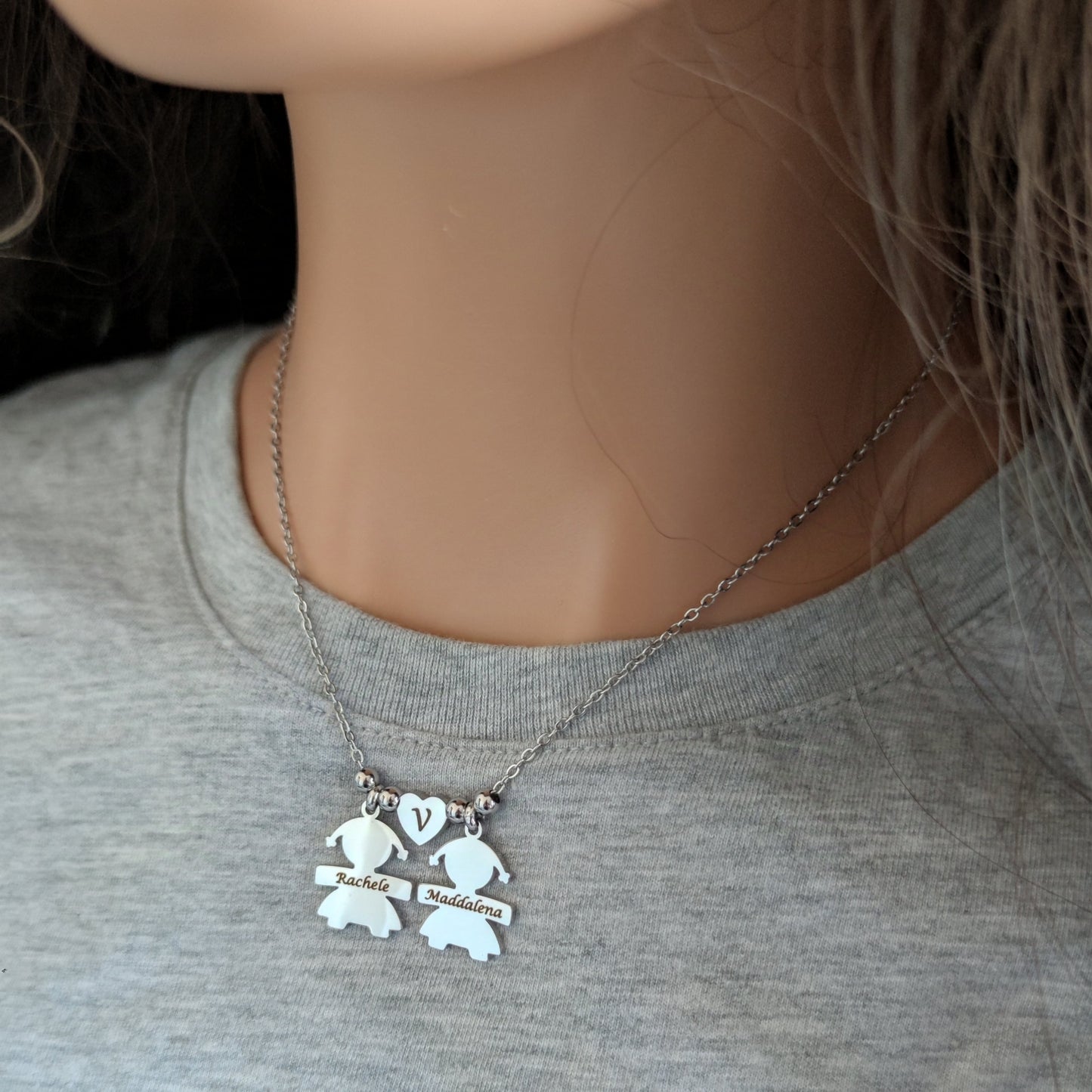 collana due bebè