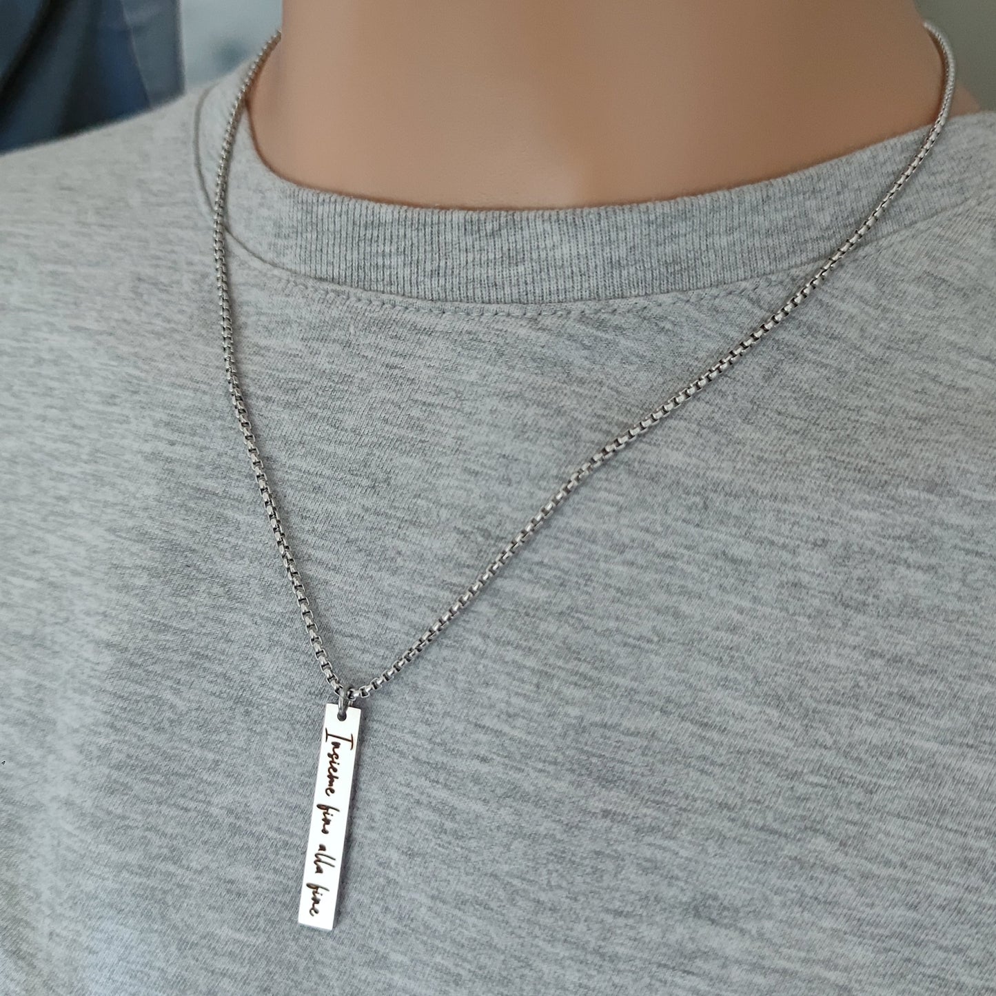 Collana serpentina targhetta slim PERSONALIZZABILE