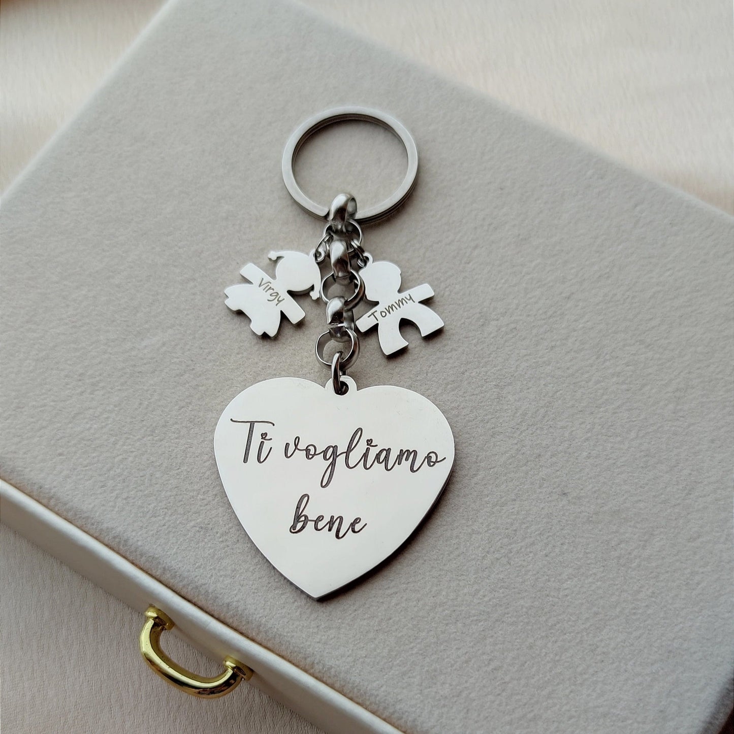 Portachiavi cuore da 1 a 3 bebè