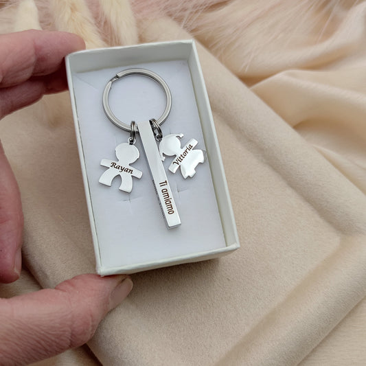 Portachiavi parallelepipedo 2 bebè