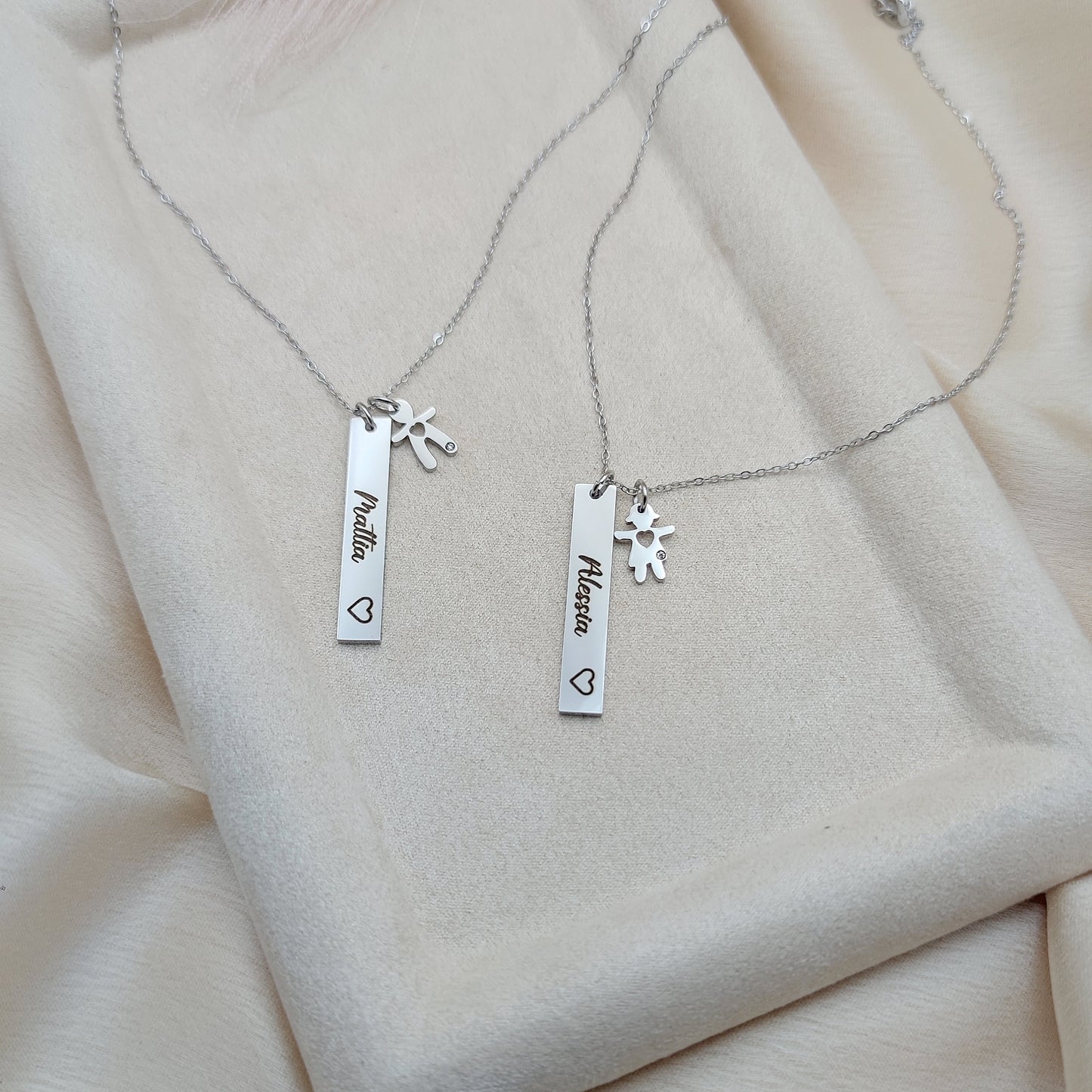 Collana targhetta bebè PERSONALIZZABILE
