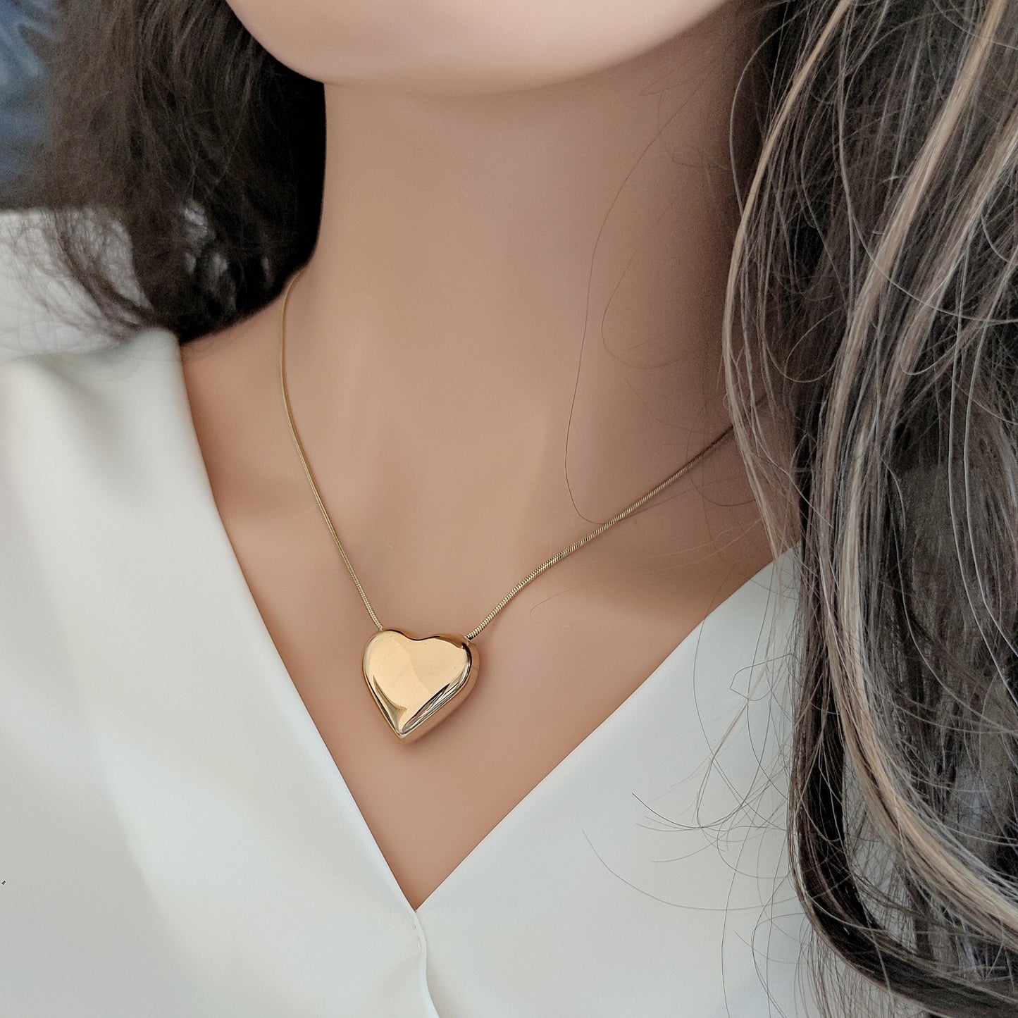 Collana cuore big gold