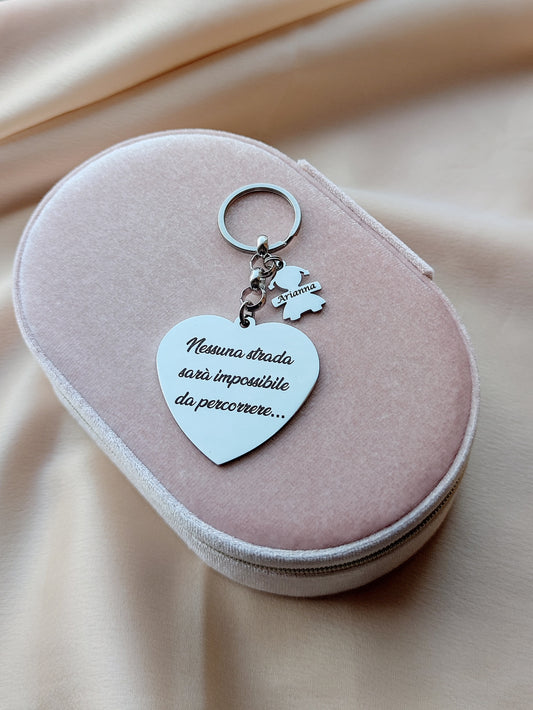 Portachiavi cuore da 1 a 3 bebè