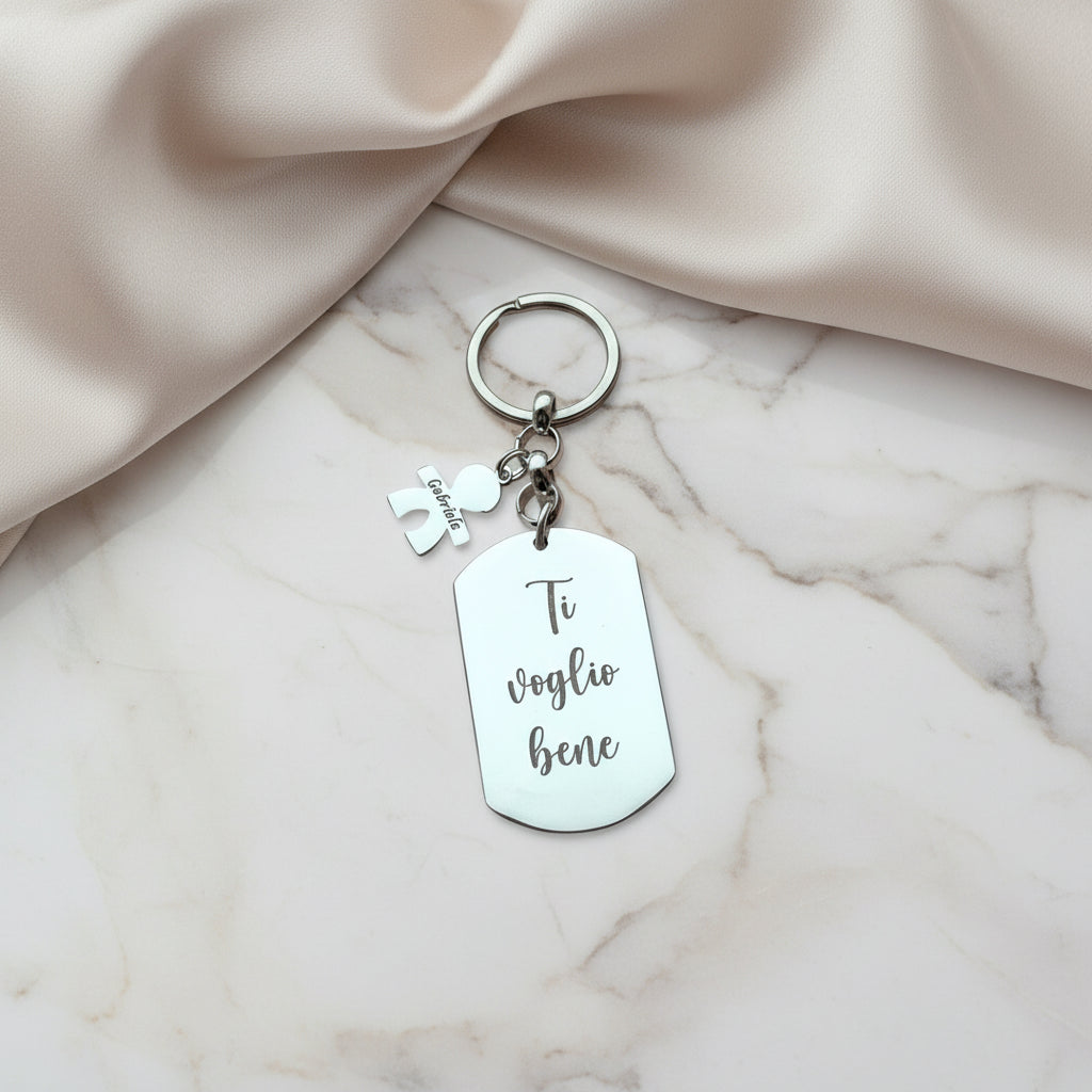 Portachiavi targhetta da 1 a 3 bebè